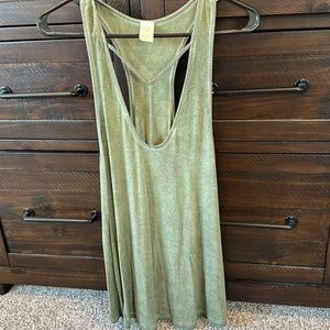 Green razorback tank from Free People